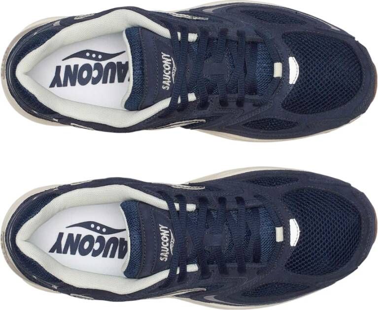 Saucony Blauwe Sportieve Mesh Sneakers Blue Heren