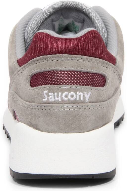 Saucony Grijs Rood Shadow 6000 Sneakers