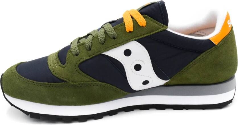 Saucony Groene Sneakers met Stoffen Voering en Rubberen Zool Groen Heren