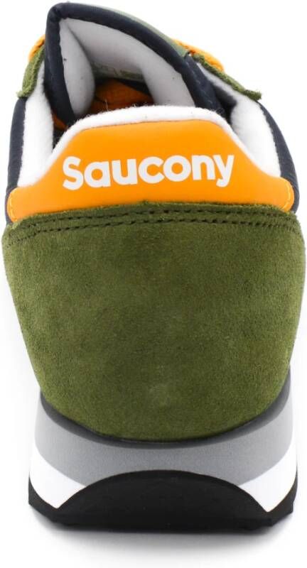 Saucony Groene Sneakers met Stoffen Voering en Rubberen Zool Groen Heren