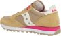 Saucony Eenvoudige Jazz Sneakers met Vetersluiting Beige Dames - Thumbnail 5