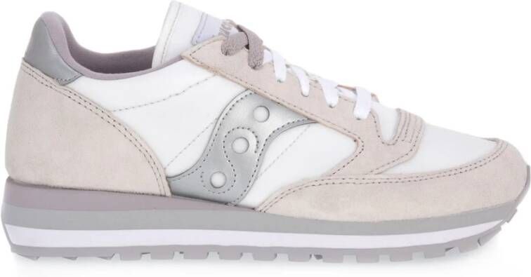 Saucony Jazz Triple White Silver Sneakers Wit Heren
