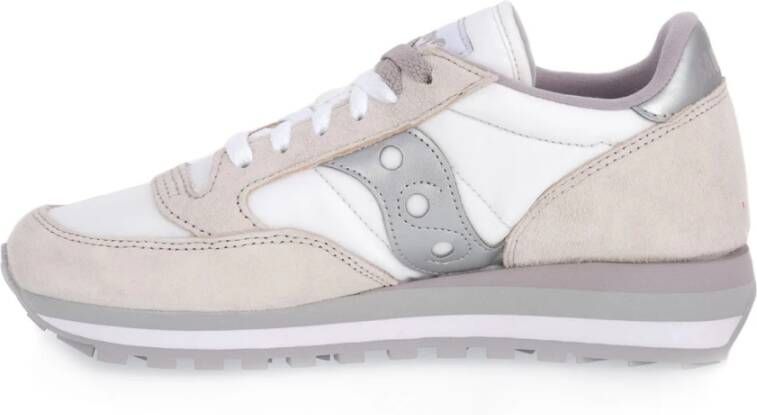 Saucony Jazz Triple White Silver Sneakers Wit Heren