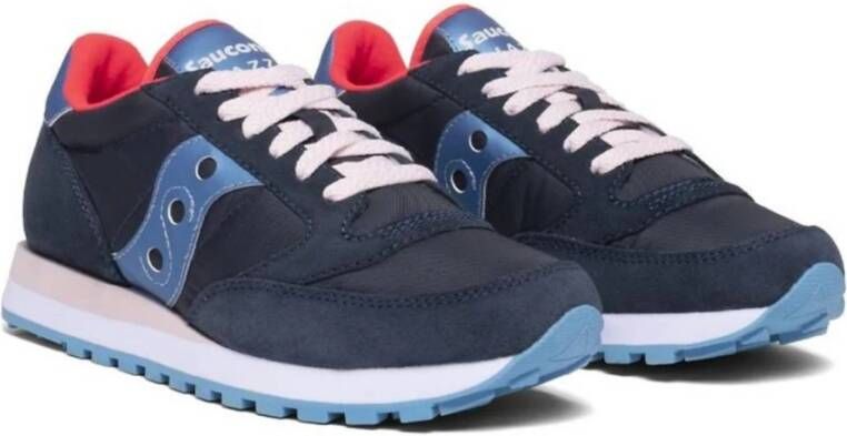 Saucony Originele Jazz Blauwe Sneakers met Azure Inzetstukken