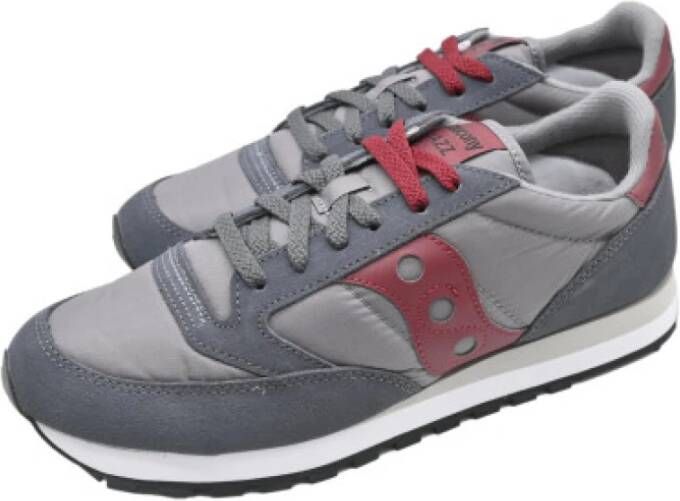 Saucony Originele Jazz Sneakers Grijs Donkerrood Multicolor Heren