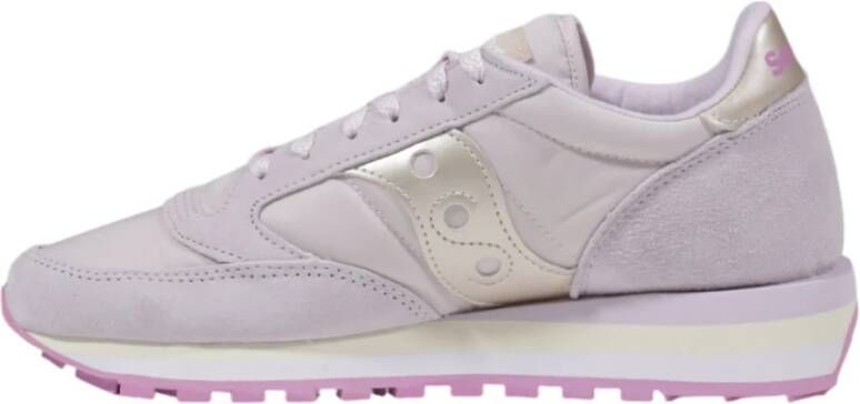 Saucony Roze Leren Veterschoenen Pink Dames