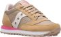 Saucony Eenvoudige Jazz Sneakers met Vetersluiting Beige Dames - Thumbnail 8