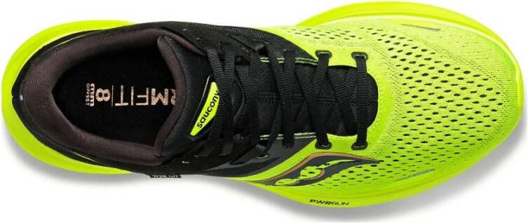 Saucony Stijlvolle en comfortabele Citron Black Ride 16 Sneakers Geel Heren