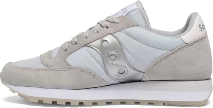 Saucony Trendy Grijze en Zilveren Jazz Original Sneakers Grijs Dames