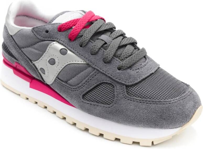 Saucony Leren en stoffen sneakers voor vrouwen Grijs Dames