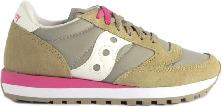 Saucony Lichtgroene Roze Sneakers Groen Dames