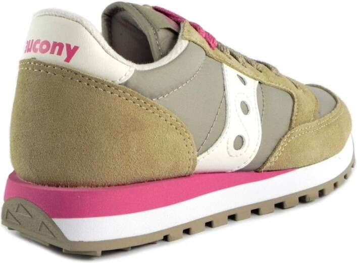 Saucony Lichtgroene Roze Sneakers Groen Dames