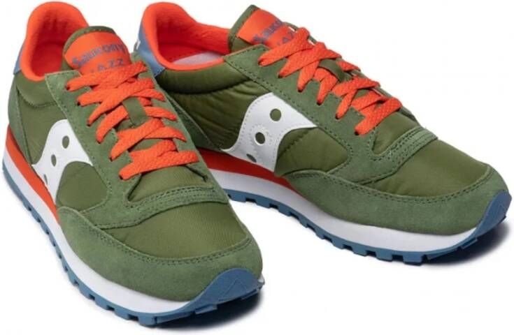Saucony Groene Sneakers met Contrasterende Details Groen Heren