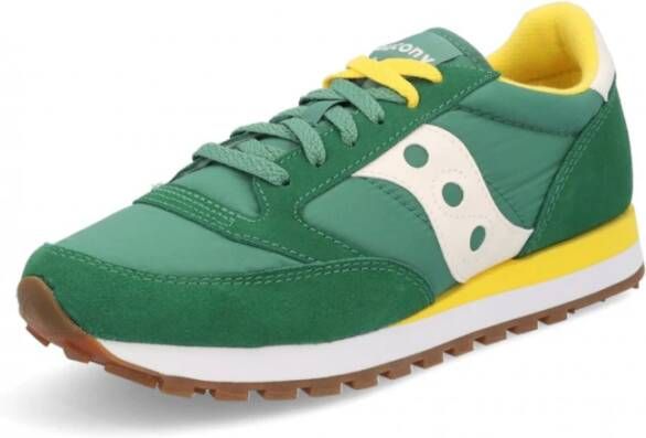 Saucony Groene Sneakers met Gele en Witte Accenten Groen Heren