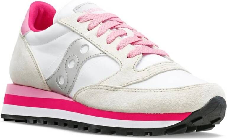 Saucony Stijlvolle Jazz Triple Cht Gray Pink Sneakers voor Dames Meerkleurig Dames