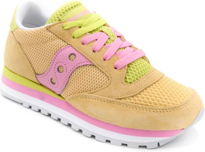 Saucony Leren en stoffen sneakers voor vrouwen Roze Dames