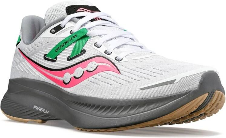 Saucony Stijlvolle witte grind sneakers voor vrouwelijke hardlopers Wit Dames