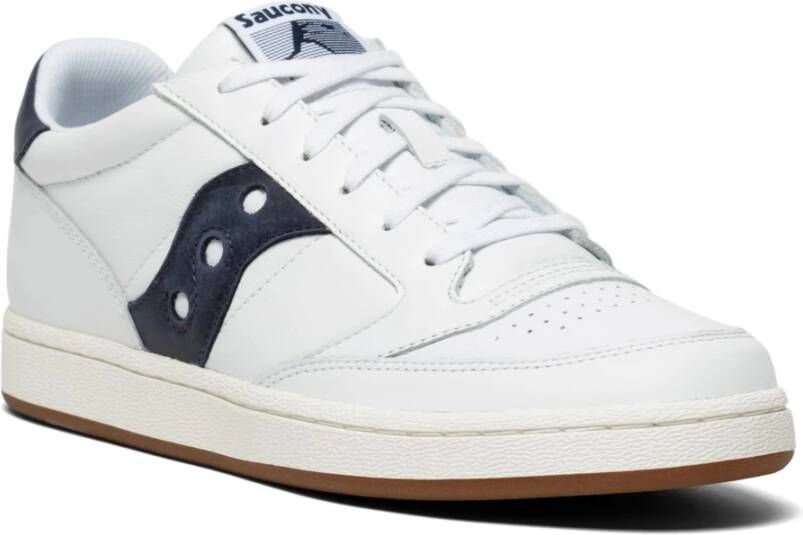 Saucony Witte Leren Sportschoenen Wit Heren