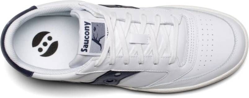 Saucony Witte Leren Sportschoenen Wit Heren