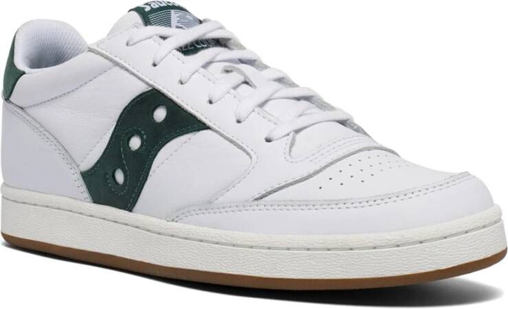 Saucony Wit-Groene Jazz Court Sneakers Wit Unisex