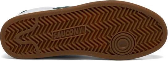 Saucony Wit-Groene Jazz Court Sneakers Wit Unisex
