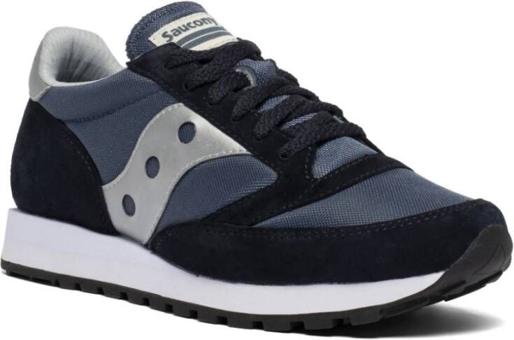 Saucony Stijlvolle Navy Silver Jazz 81 Sneakers Zwart Heren