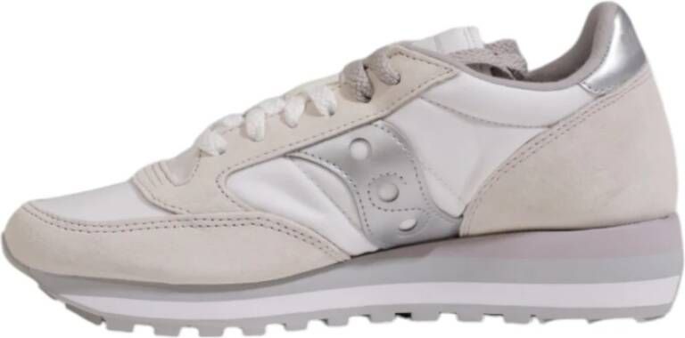 Saucony Witte Leren Sneakers met Rubberen Zool White Dames