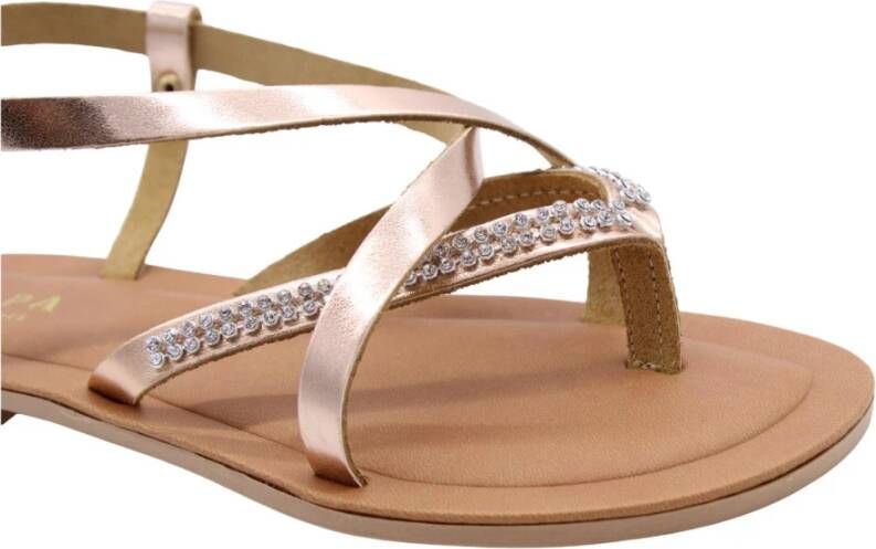 Scapa Platte Zomer Sandalen Pink Dames