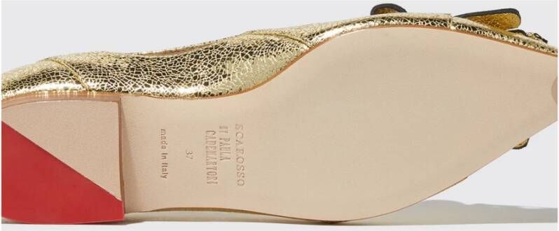 Scarosso 24K Golf Fringe Ballet Flats Geel Dames