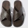 Scarosso Adriano Sliders Handgemaakte Italiaanse leren sandalen Bruin Heren - Thumbnail 3
