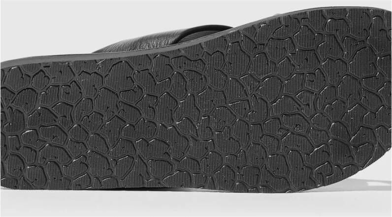 Scarosso Adriano Sliders Handgemaakte Italiaanse leren sandalen Zwart Heren