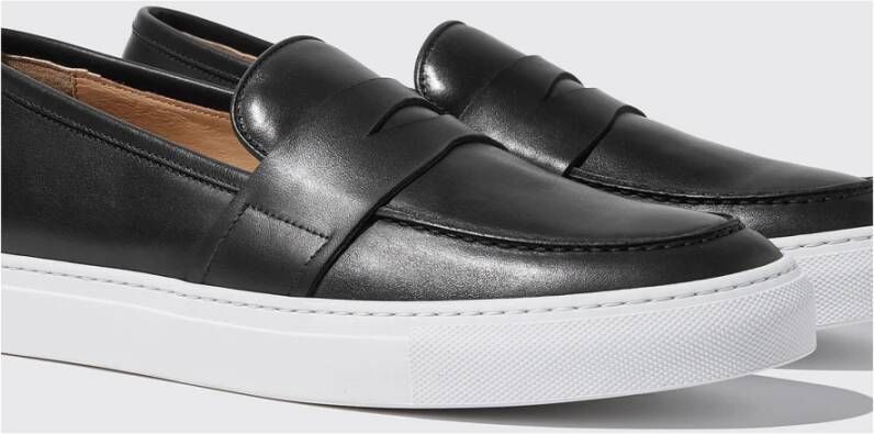 Scarosso Alberto Handgemaakte Platform Sneakers Zwart Heren