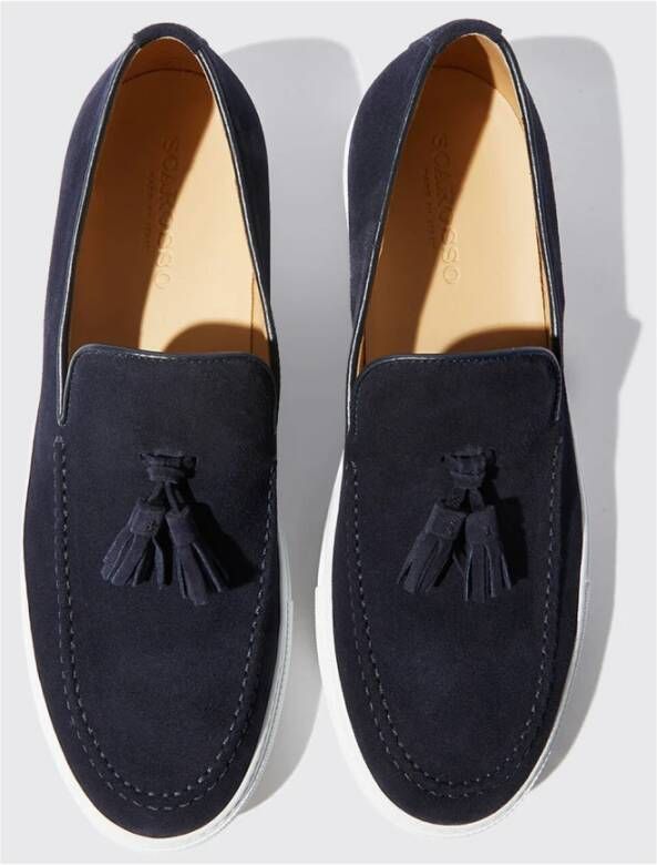 Scarosso Amedeo Blauwe Suède Loafers