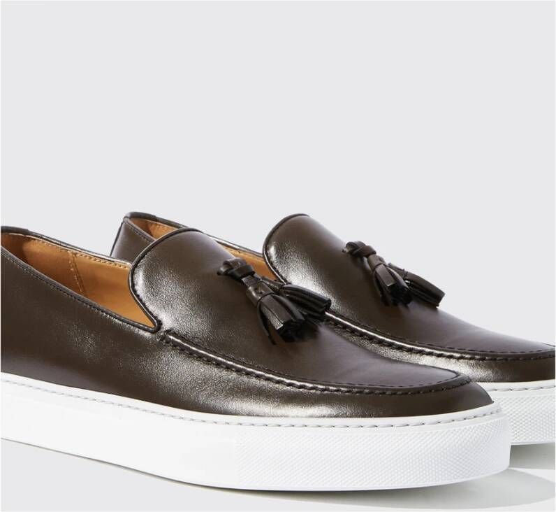 Scarosso Amedeo Moro Loafers Handgemaakte Italiaanse instappers Brown Heren