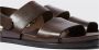 Scarosso Antonio Gesloten Leren Sandalen Brown Heren - Thumbnail 4