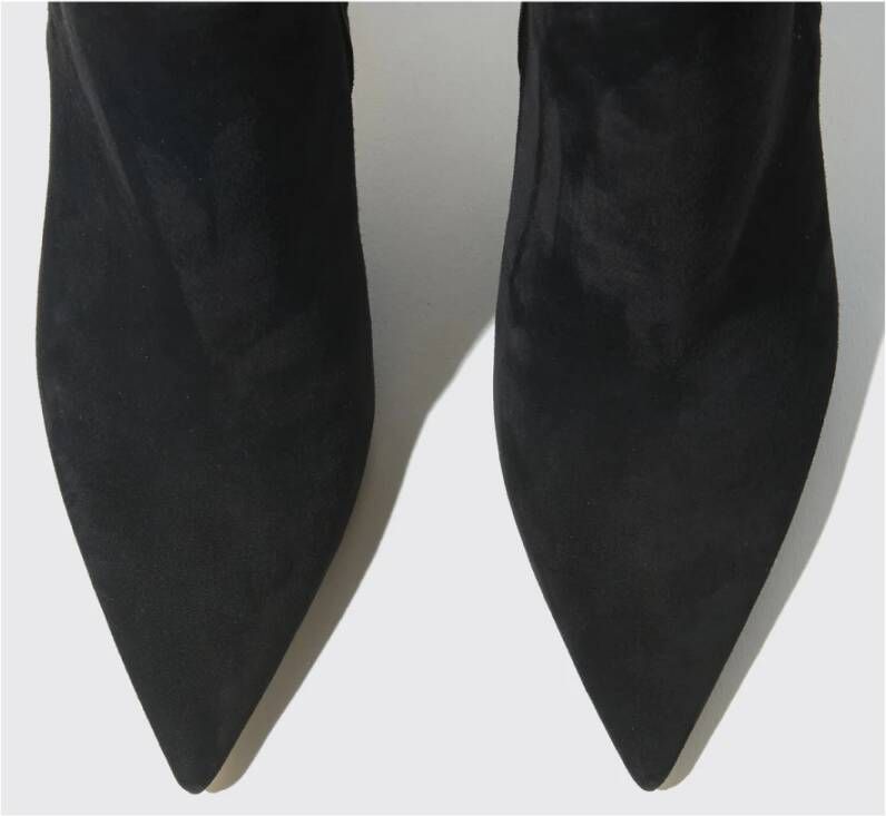 Scarosso Anya Suede Laarzen Zwart Dames