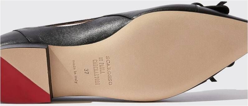 Scarosso Onyx Odyssey Leren Ballerina`s Zwart Dames