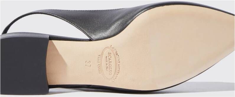 Scarosso Elegante Zwarte Slingback Ballet Flats Zwart Dames