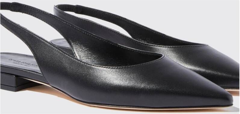 Scarosso Elegante Zwarte Slingback Ballet Flats Zwart Dames