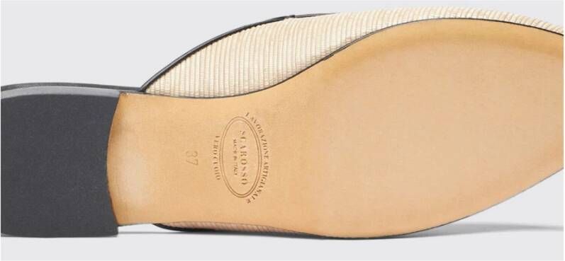 Scarosso Beige Straw Mules met Tassels Beige Dames