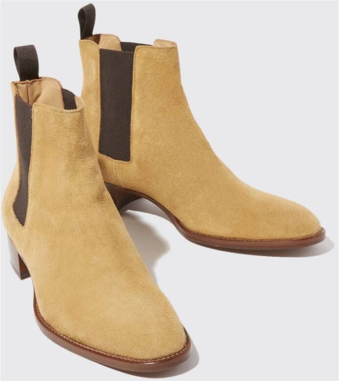 Scarosso Luxe Suede Chelsea Boot Beige Heren