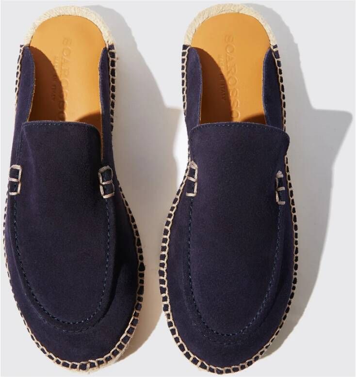 Scarosso Belen Blauwe Suède Espadrilles