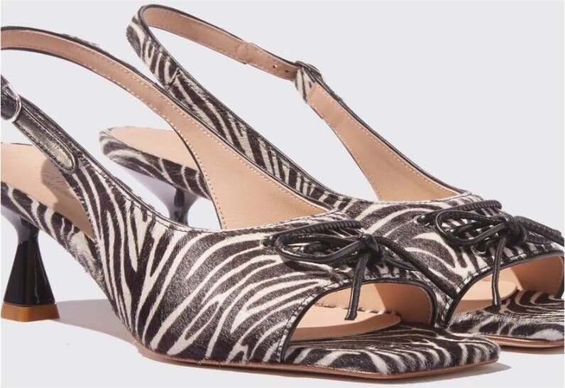 Scarosso Bella Zebra Pony Slingback Pumps Bruin Dames