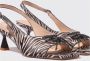 Scarosso Bella Zebra Pony Slingback Pumps Bruin Dames - Thumbnail 2