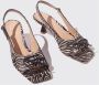 Scarosso Bella Zebra Pony Slingback Pumps Bruin Dames - Thumbnail 3