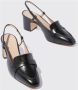 Scarosso Bianca Black Slingback Pump - Thumbnail 2