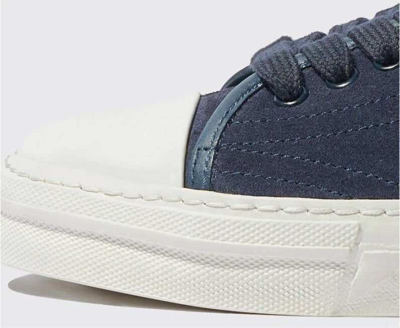 Scarosso Blauwe Suède Vetersneakers Blue Heren