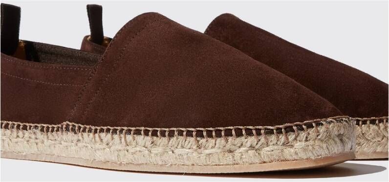 Scarosso Donkerbruine suède espadrilles