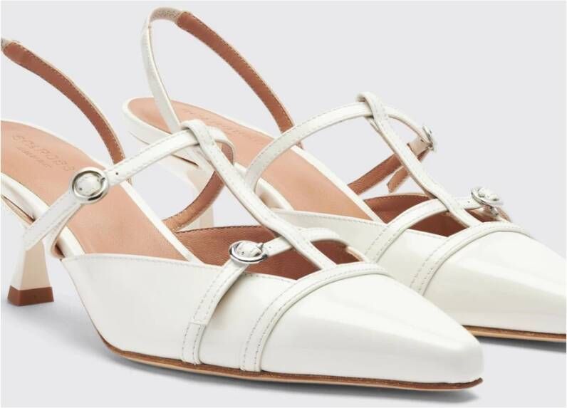 Scarosso Elegante T-bar pumps met verstelbare gespen White Dames