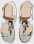 Scarosso Emma Platte Leren Sandalen Grijs Dames - Thumbnail 3